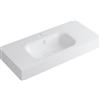 Leroy Merlin Lavabo a incasso rettangolare vasca centrale L 100.5 x H 15 x P 46 cm in resina bianco lucido