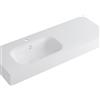 Leroy Merlin Lavabo a incasso rettangolare vasca a sinistra L 120.5 x H 15 x P 46 cm in resina bianco opaco