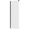 SENSEA Pannello laterale per box doccia Neo L 80 x H 200cm, Sp. 8 mm vetro vetro senza finitura / trasparente profilo in alluminio nero laccato