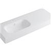 Leroy Merlin Lavabo a incasso rettangolare vasca a sinistra L 120.5 x H 15 x P 46 cm in resina bianco opaco