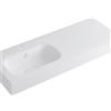 Leroy Merlin Lavabo a incasso rettangolare vasca a sinistra L 120.5 x H 15 x P 46 cm in resina bianco opaco