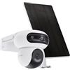 EZVIZ Telecamera di videosorveglianza da esterno WIFI, senza fili 350° motorizzata EZVIZ Ezviz HB90 Dual + Pannello solare 2 obbiettivi, sensore di movimento