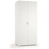 Leroy Merlin Kit cabina armadio armadio con tubo abiti e ripiani in truciolare 80 x 190 x 52 cm bianco