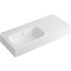 Leroy Merlin Lavabo a incasso rettangolare vasca a sinistra L 100.5 x H 15 x P 46 cm in resina bianco lucido