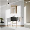 COLAVENE Mobile bagno da terra con lavabo L 50 x H 57 x P 41.5 cm frassino naturale e nero per vasca centrale Tina