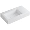 Leroy Merlin Lavabo a incasso rettangolare vasca a sinistra L 80.5 x H 15 x P 46 cm in resina bianco lucido