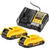 Dewalt Set caricabatteria al litio DEWALT DCB115M2-QW 18V 2Ah