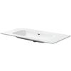 SENSEA Lavabo d'appoggio rettangolare vasca centrale Maya L 106 x H 13.8 x P 49 cm in ceramica bianco