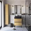 SENSEA Mobile bagno sospeso con lavabo, top incluso L 60 x H 58 x P 48.1 cm rovere liscio 2 cassetti per vasca centrale Studio