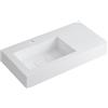 Leroy Merlin Lavabo a incasso rettangolare vasca a sinistra L 90.5 x H 15 x P 46 cm in resina bianco lucido