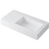 Leroy Merlin Lavabo a incasso rettangolare vasca a destra L 90.5 x H 15 x P 46 cm in resina bianco lucido