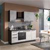 Leroy Merlin Cucina montata Amber con elettrodomestici, cappa Camino L 195 cm, SX