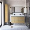 Leroy Merlin Mobile bagno sospeso con lavabo Studio L 120 x H 58.8 x P 120 cm rovere cannettato