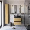 SENSEA Mobile bagno sospeso Studio con lavabo, top incluso L 60 x H 58 x P 48.1 cm rovere cannettato 2 cassetti per vasca centrale