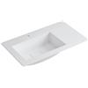 Leroy Merlin Lavabo a incasso rettangolare vasca a sinistra L 80.5 x H 15 x P 46 cm in resina bianco opaco