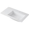 Leroy Merlin Lavabo a incasso rettangolare vasca a destra L 80.5 x H 15 x P 46 cm in resina bianco opaco