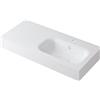Leroy Merlin Lavabo a incasso rettangolare vasca a destra L 100.5 x H 15 x P 46 cm in resina bianco lucido