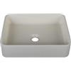 Leroy Merlin Lavabo da appoggio Sandstone rettangolare in cemento L 40.6 x H 10.1 x P 30.4 cm grigio piletta non inclusa