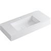 Leroy Merlin Lavabo a incasso rettangolare vasca centrale L 100.5 x H 15 x P 46 cm in resina bianco lucido