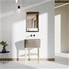 COLAVENE Mobile bagno da terra con lavabo L 50 x H 57 x P 41.5 cm frassino naturale e siena per vasca centrale Tina