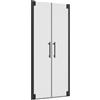 SENSEA Porta doccia doppia anta battente Remix2 L 90 x H 195 x P 0.6 cm in vetro vetro senza finitura / trasparente profilo nero