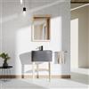 COLAVENE Mobile bagno da terra con lavabo L 50 x H 57 x P 41.5 cm frassino naturale e grigio per vasca centrale Tino