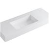 Leroy Merlin Lavabo a incasso rettangolare vasca centrale L 120.5 x H 15 x P 46 cm in resina bianco opaco