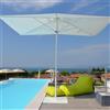 TEMPOTEST Ombrellone centrale bianco Girasole TEMPOTEST con telo quadrato bianco L 200 x P 200 x H 265 cm