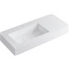 Leroy Merlin Lavabo a incasso rettangolare vasca a sinistra L 100.5 x H 15 x P 46 cm in resina bianco lucido