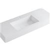 Leroy Merlin Lavabo a incasso rettangolare vasca centrale L 120.5 x H 15 x P 46 cm in resina bianco lucido