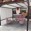 Leroy Merlin Pergola in alluminio grigio antracite copertura mobile ecru 3 x 4 m - Pergola relax