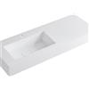 Leroy Merlin Lavabo a incasso rettangolare vasca a sinistra L 120.5 x H 15 x P 46 cm in resina bianco opaco