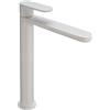 HUBER Rubinetto per lavabo getto laminare cristallino Plano bianco opaco HUBER H 24.6 cm