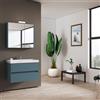 Leroy Merlin Specchio Contenitore Con Illuminazione Akira laccato opaco blu pacifico L 80 x H 70 x P 15.5 cm