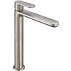 HUBER Rubinetto per lavabo getto laminare cristallino Plano nichel satinato HUBER H 24.6 cm
