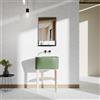 COLAVENE Mobile bagno da terra con lavabo L 50 x H 57 x P 41.5 cm frassino naturale e verde bamboo per vasca centrale Tino