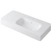 Leroy Merlin Lavabo a incasso rettangolare vasca a destra L 100.5 x H 15 x P 46 cm in resina bianco lucido