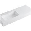 Leroy Merlin Lavabo a incasso rettangolare vasca a sinistra L 120.5 x H 15 x P 46 cm in resina bianco lucido