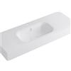 Leroy Merlin Lavabo a incasso rettangolare vasca centrale L 120.5 x H 15 x P 46 cm in resina bianco lucido