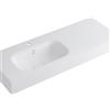 Leroy Merlin Lavabo a incasso rettangolare vasca a sinistra L 120.5 x H 15 x P 46 cm in resina bianco lucido