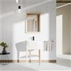 COLAVENE Mobile bagno da terra con lavabo L 50 x H 57 x P 41.5 cm frassino naturale e bianco per vasca centrale Tina