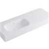 Leroy Merlin Lavabo a incasso rettangolare vasca a sinistra L 120.5 x H 15 x P 46 cm in resina bianco lucido