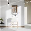 COLAVENE Mobile bagno da terra con lavabo L 50 x H 57 x P 41.5 cm frassino naturale e bianco per vasca centrale Tina