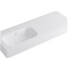 Leroy Merlin Lavabo a incasso rettangolare vasca a sinistra L 120.5 x H 15 x P 46 cm in resina bianco lucido