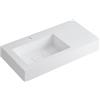 Leroy Merlin Lavabo a incasso rettangolare vasca a sinistra L 90.5 x H 15 x P 46 cm in resina bianco opaco
