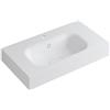 Leroy Merlin Lavabo a incasso rettangolare vasca centrale L 80.5 x H 15 x P 46 cm in resina bianco opaco