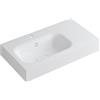 Leroy Merlin Lavabo a incasso rettangolare vasca a sinistra L 80.5 x H 15 x P 46 cm in resina bianco opaco