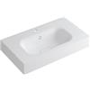 Leroy Merlin Lavabo a incasso rettangolare vasca centrale L 90.5 x H 15 x P 46 cm in resina bianco opaco