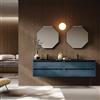 Leroy Merlin Specchio con illuminazione integrata bagno ottagonale L 75 x H 75 x P 4.5 cm nero