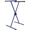 STEELMI Gamba per mobili a X STEELMI Ibex regolabile in acciaio blu lucido L 60 x P 58 x H max 110 cm